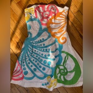 Lilly Pulitzer Strapless Chiquita Bonita Mini Dress